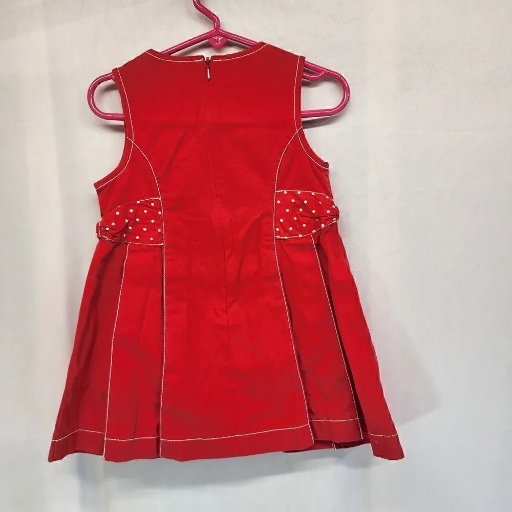 Gymboree Red Flower Embroidered Sleeveless Dress Size 18-24 mos NWT